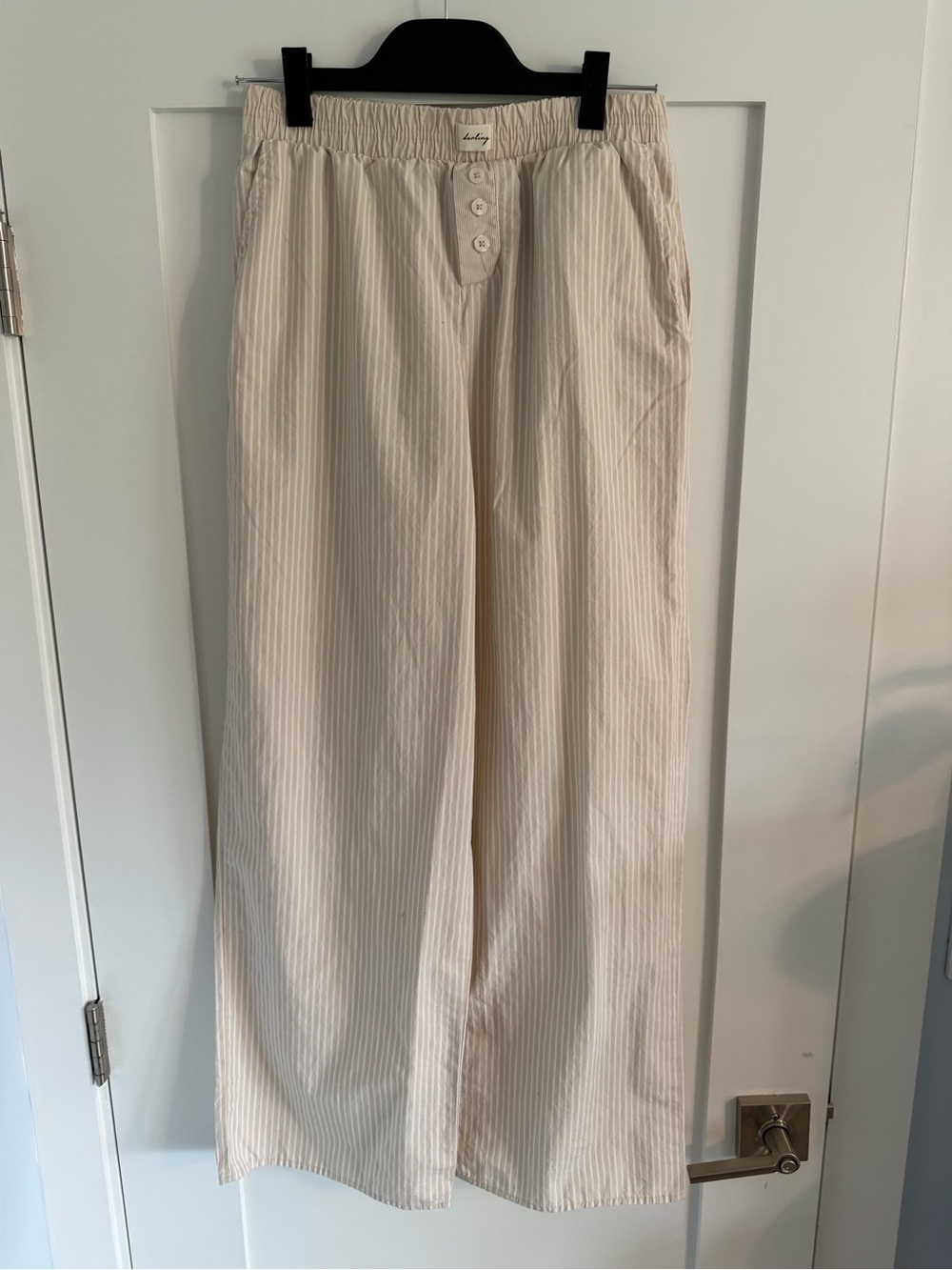 Wild Fable Light Cream Pinstripe Pants